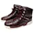 Chanel calf leather croc embossed leather and Pearl rivets High Top Sneakers Trainers Boots in Burgundy  ref.712289