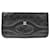 *Chanel Cocomark matelasse wrinkled clutch bag leather black  ref.712488
