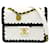 * Chanel Matelasse Mini-Überschlagtasche Schwarz Weiß Lammfell  ref.712493