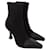 Céline Celine Madame ankle boots in canvas and black leather Cloth  ref.712512