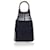 Gucci Vintage schwarze Mesh-Leder-Bambus-Einkaufstasche Handtasche  ref.712595