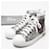 *[DIOR] Dior "B23Zapatillas de deporte de leopardo Zapatillas de deporte de corte alto Zapatos Tamaño de zapatos 38 Castaño Blanco Goma  ref.712706