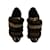 Santoni Black Brown Fur Leather Low Top Sneakers Entrenadores Tamaño de zapatos 37 Multicolor Cuero  ref.713046
