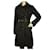 Jaqueta Trench Coat Armani Jeans preta forrada com peito e cinto Eur 38 EUA 2 Preto Lã  ref.713100