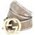 cinturón de lona con GG de gucci marrón Castaño Lienzo  ref.713185