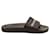 Balenciaga Logo Slides in Black Leather and Rubber  ref.713208