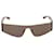 Óculos de sol Balenciaga mono retangular em nylon preto  ref.713218