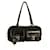 PRADA Black Canvas & Leather Two Handles Pockets Padlock Shoulder Bag Handbag  ref.713404