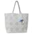 * Christian Dior Bolso Christian Dior Mujer Tote Bag Punching Leather White Blue Shoulder Bag A4 Grande Blanco Azul Cuero  ref.713460