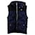 Moncler Arles Down Jacket with Detachable Sleeves in Navy Blue Nylon  ref.713907