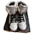 Chanel botas de tornozelo Branco Azul Nylon  ref.713909