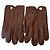 Hermès Guantes de piel de cordero marrón Castaño