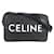 Céline *Celine Triomphe Medium Messenger Bag Umhängetasche aus schwarzem PVC-Leder  ref.714292