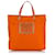 Saffiano Prada Orange Tessuto Logo Oro Cartable Nylon Tissu  ref.714392