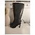 Céline Lederstiefel mit Absatz 8 cm Schwarz - Ansicht 4