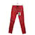 Barbara Bui Un pantalon, leggings Cuir Rouge  ref.714559