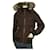 Autre Marque Moose Knuckles original 3Q Abrigo capuchón pelo chaqueta puffer ciruela talla S/P Burdeos Algodón  ref.714597
