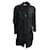 Anne Fontaine Ayko coat with ruffles and 2 way zip Black Polyester  ref.715366