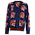 Gucci Jacquard upperr Cardigan em lã azul marinho  ref.715741