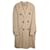 Burberry Double Breasted Long Coat in Beige Cashmere  Wool  ref.715830