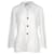 Hermès Blazer casual frontale con bottoni Hermes in lino bianco Biancheria  ref.715992