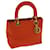 Christian Dior Lady Dior Canage Hand Bag Nylon Orange Auth bs2910  ref.716885