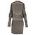 Robe tunique Reed Krakoff en soie et satin bronze avec ceinture en cuir - vue 2