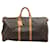 Brown Coated Canvas Louis Vuitton Keepall Cloth  ref.719113