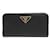 Prada Large Leather Round-Zip-Wallet Black Saffiano Leather  ref.719805