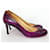 Zapatos de tacón de piel de anguila morada de Christian Louboutin Púrpura Cueros exoticos  ref.720205