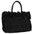 PRADA Hand Bag Nylon Black Auth ac1238  ref.720322