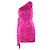 Aidan Mattox Paillettenkleid mit einer Schulter Pink
