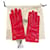 Fendi Handschuhe Rot Leder  ref.721390