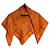 Hermès HERMES CARRE 90 Orange Silk  ref.721548