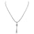 Hermès NEW HERMES PENDANT KEY NECKLACE lined TRIPLE TOUR BRACELET IN PALLADIAN STEEL Silvery  ref.721675