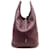 SALVATORE FERRAGAMO BUCKET HANDBAG IN AUBERGINE LEATHER + HAND BAG POUCH Dark purple  ref.721704