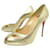 NEW CHRISTIAN LOUBOUTIN CAGOULETTA GOLD SPIKE SHOES 39.5 Pumps Golden Leather  ref.721846