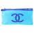 CHANEL BEAUTE SPONGE TOILETRIES BAG LOGO CC LIGHT BLUE NEW POUCH Cotton  ref.721904