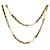 VINTAGE CHANEL NECKLACE 1993 NECKLACE INTERLACED CHAIN NECKLACE LEATHER PEARLS GOLD Golden Metal  ref.721987