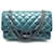 CHANEL MAXI HANDBAG 2.55 PRUSSIAN BLUE QUILTED PATENT LEATHER + BAG BOX  ref.722029