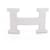 Hermès NEUF BOUCLE DE CEINTURE HERMES H POUR LIEN 32 MM ACIER PVD GRIS NEW BELT BUCKLE  ref.722049