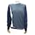 Hermès NEW HERMES SWEATER ROUND NECK T L 42 TWO-TONE BLUE CASHMERE & SILK CASHMERE  ref.722110