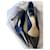 Christian Dior Escarpins bi color Cuir Bleu  ref.722794