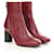 Claudie Pierlot Ankle Boots Dark red Leather  ref.722867