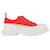 Alexander McQueen Tread Slick Low-Top Sneakers Orange Cotton  ref.723178