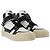 Ami Paris Baskets montantes ADC en cuir blanc et noir - vue 2
