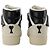 Ami Paris Baskets montantes ADC en cuir blanc et noir - vue 3
