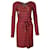 Michael Kors Rotes und dunkelblaues langärmliges Kleid  ref.723405