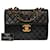 Majestätische und außergewöhnliche Chanel Timeless Jumbo Single Flap Handtasche aus schwarzem gestepptem Lammleder Straußenleder  ref.724180