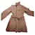 Mid-length quilted trench coat BURBERRY BRIT Beige Polyester  ref.724182